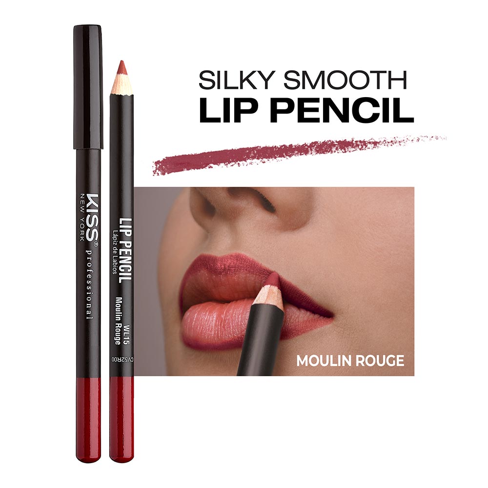 Kiss New York Professional Silky Smooth Lip Pencil Liner - Moulin Rouge (WL15)