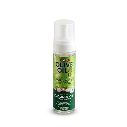 ORS Olive Oil Hold & Shine Wrap/Set Mousse, 7 Oz