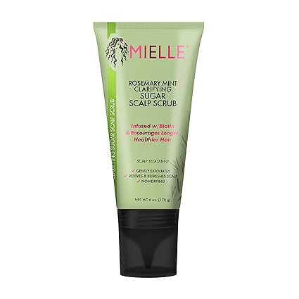 Mielle Organics Rosemary Mint Pre-Shampoo Clarifying Sugar Scalp Scrub, 6 Oz