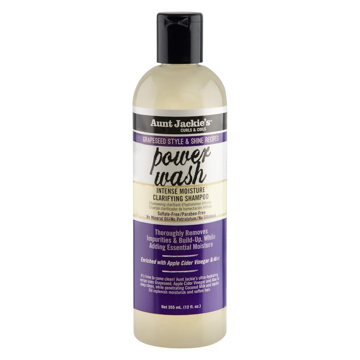 Aunt Jackie's Grapeseed Style and Shine Recipes - Power Wash, 12 Oz