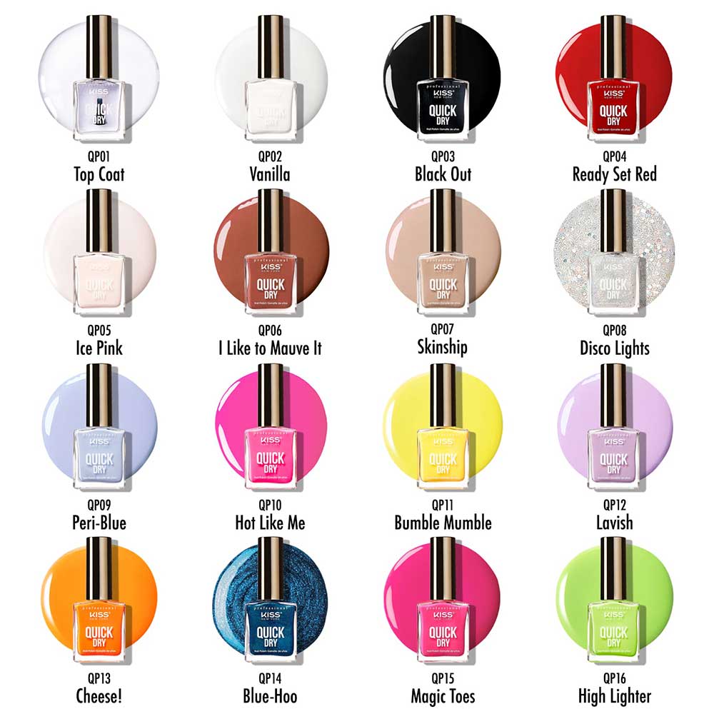 Kiss New York Professional Quick Dry Nail Polish - High Lighter, 0.44 Oz (QP16)