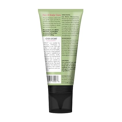 Mielle Organics Rosemary Mint Pre-Shampoo Clarifying Sugar Scalp Scrub, 6 Oz