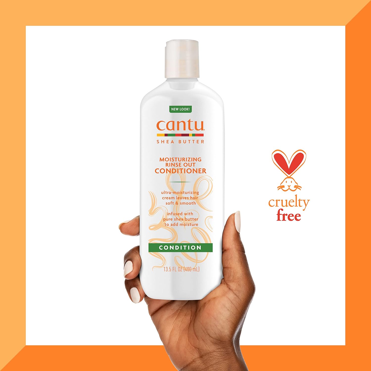 Cantu Moisturizing Rinse Out Conditioner with Shea Butter, 13.5 fl oz (CTU0002)