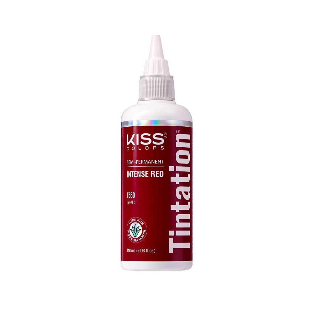 Red By Kiss Tintation Semi-Permanent Hair Color - Intense Red, 5 Oz (T550)