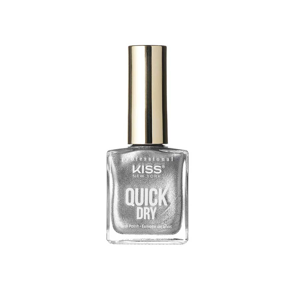 Kiss New York Professional Quick Dry Nail Polish - Melted Metal, 0.44 Oz (QP17)