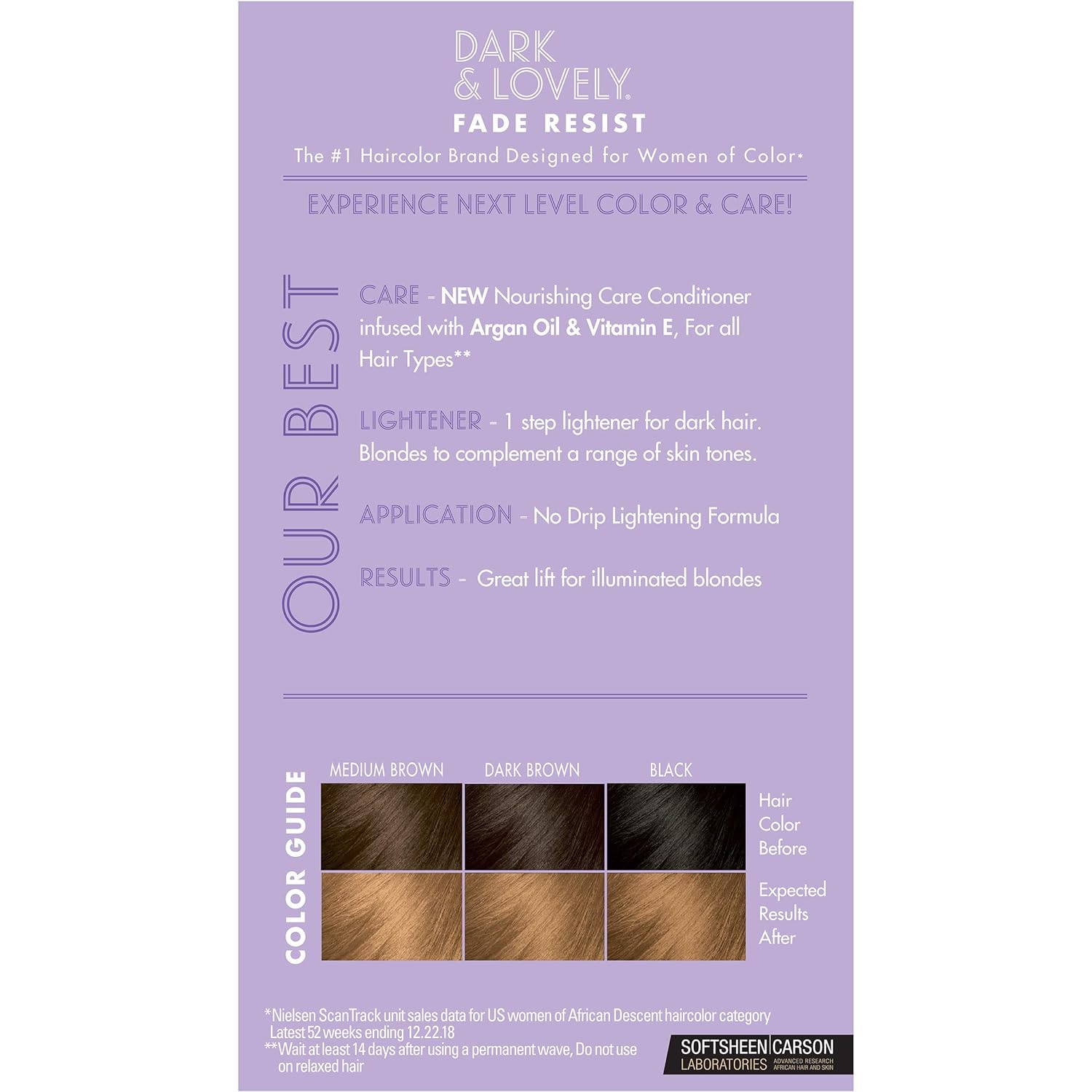 SoftSheen-Carson Dark and Lovely Fade Resist Rich Conditioning Hair Color, 384 Light Golden Blonde (CR384)