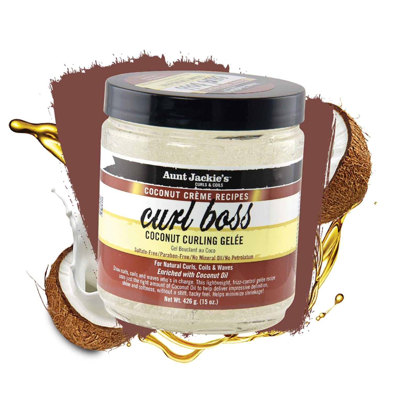 Aunt Jackie's Coconut Creme Recipes - Curl Boss, 15 Oz