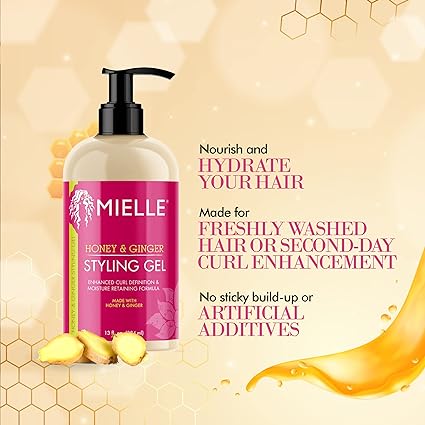 Mielle Organics Honey & Ginger Styling Gel, 13 Oz