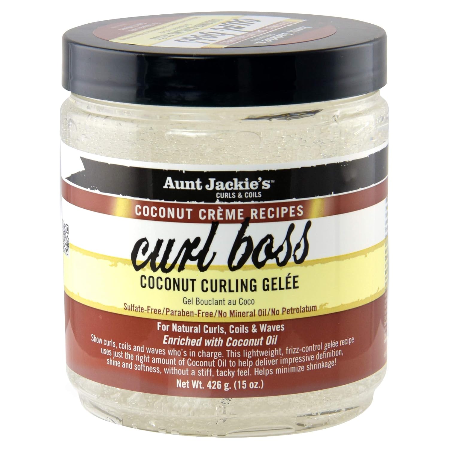 Aunt Jackie's Coconut Creme Recipes - Curl Boss, 15 Oz