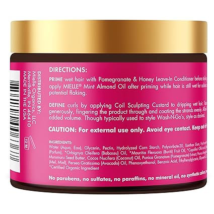 Mielle Organics Pomegranate & Honey Sculpting Custard, 12 Oz