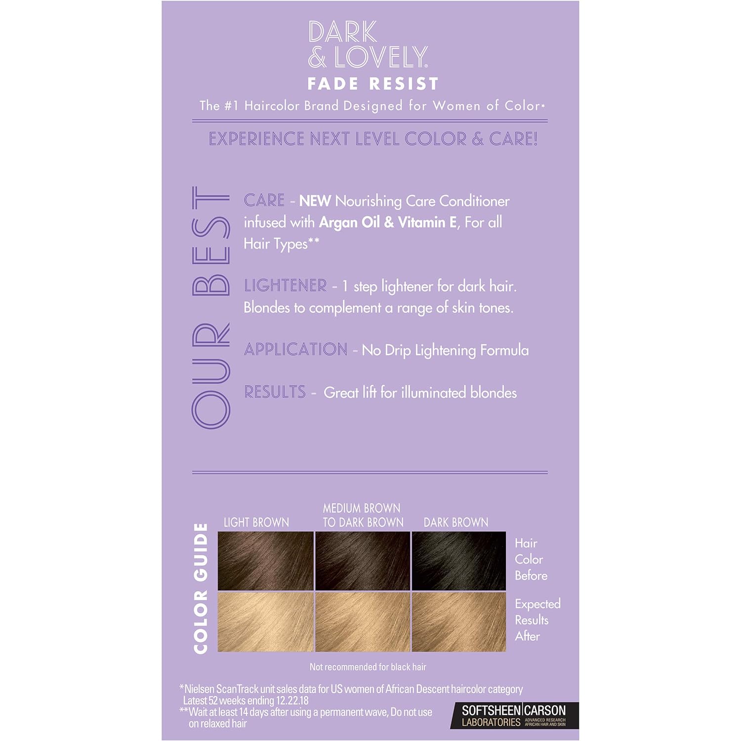 SoftSheen-Carson Dark and Lovely Fade Resist Rich Conditioning Hair Color, 396 Luminous Blonde (CR36202)