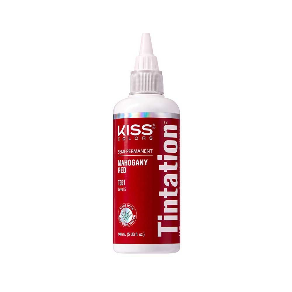 Red By Kiss Tintation Semi-Permanent Hair Color - Mahogany Red, 5 Oz (T551)