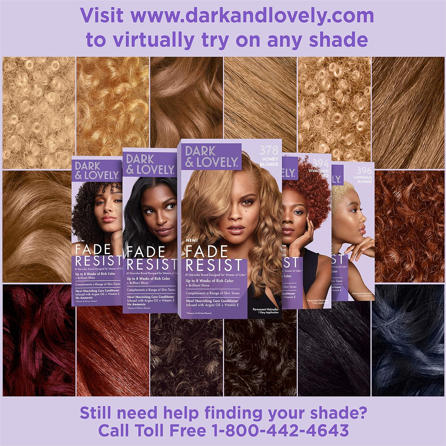 SoftSheen-Carson Dark and Lovely Fade Resist Rich Conditioning Hair Color, 371 Jet Black (CR371)