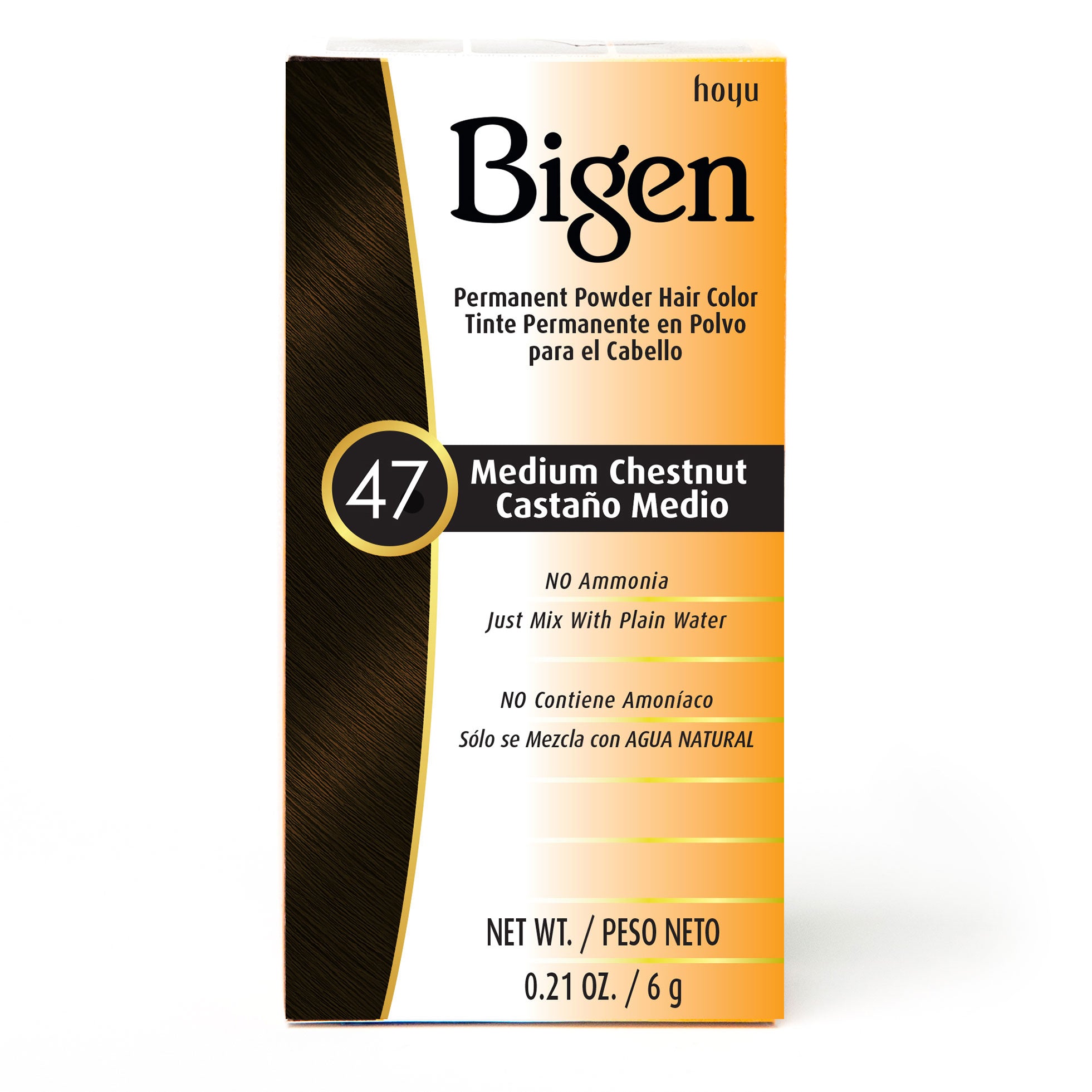 Bigen Permanent Powder Hair Color 47 Medium Chestnut, 0.21 Oz (NC47)