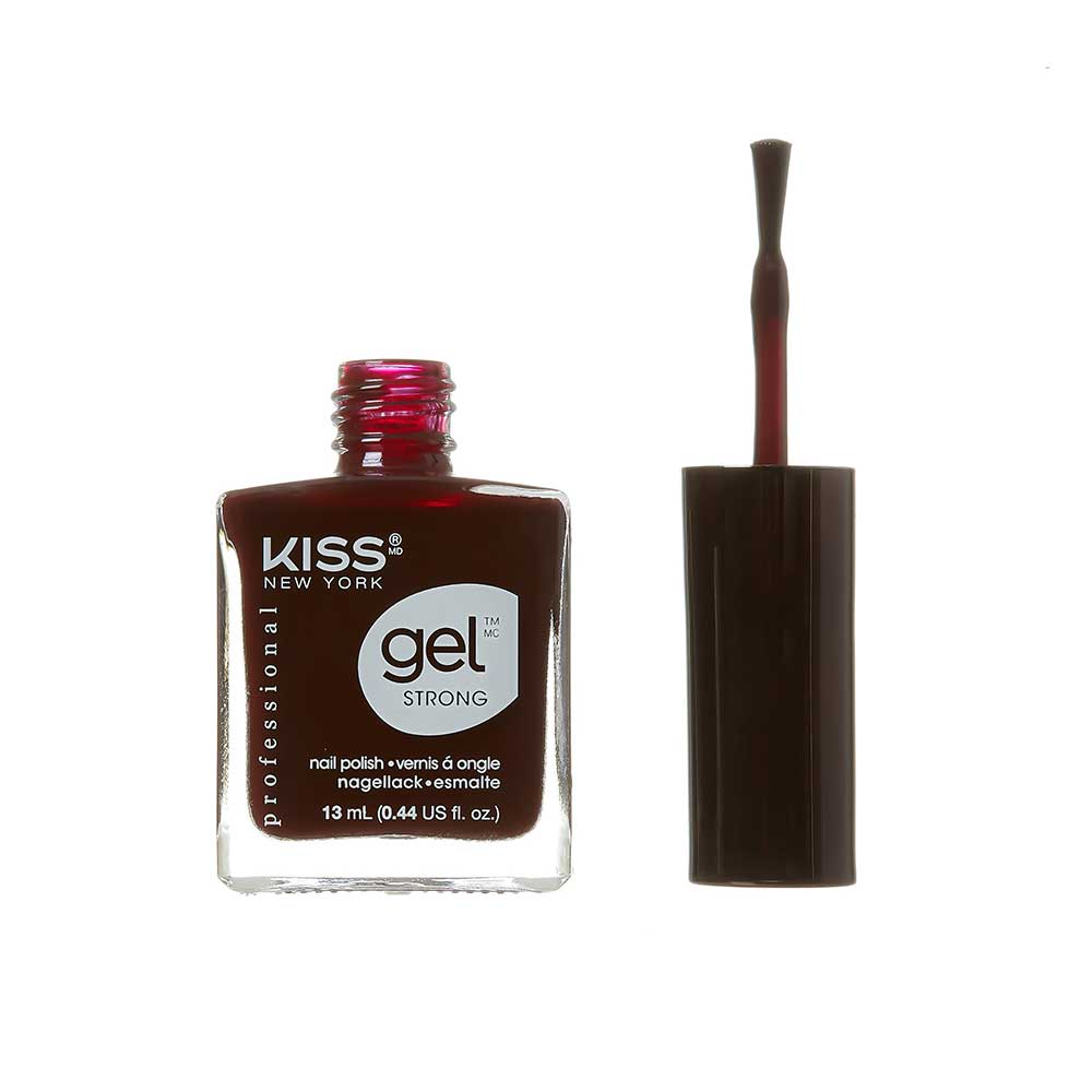 Kiss New York Professional Gel Strong Nail Polish - Vampire, 0.44 Oz (KNP015)