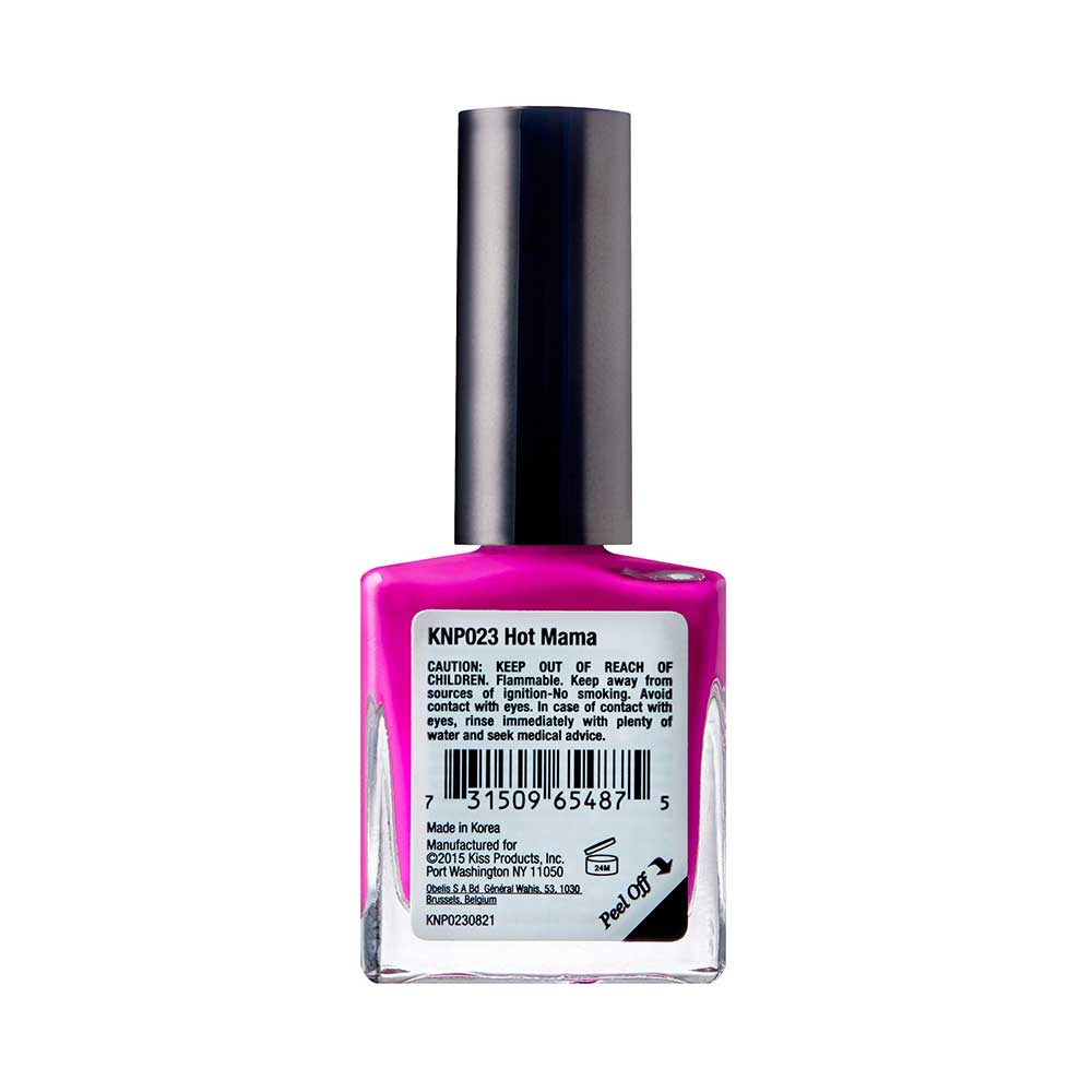 Kiss New York Professional Gel Strong Nail Polish - Hot Mama, 0.44 Oz (KNP023)