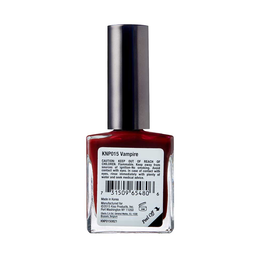 Kiss New York Professional Gel Strong Nail Polish - Vampire, 0.44 Oz (KNP015)